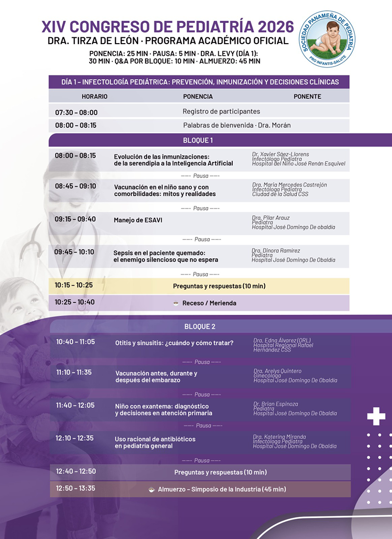 Programa XXIV Congreso Regional de Pediatría - Chiriquí (1)