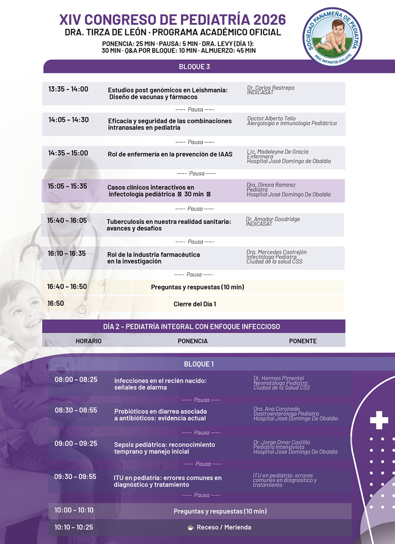 Programa XXIV Congreso Regional de Pediatría - Chiriquí (2)